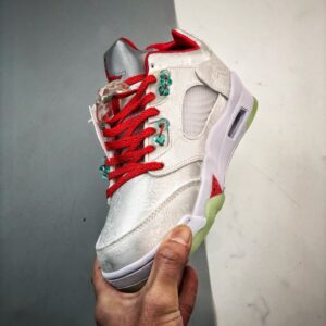 Air Jordan 5 Low White Silk