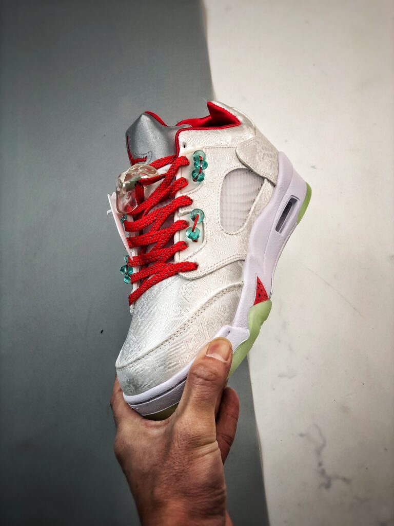Air Jordan 5 Low White Silk