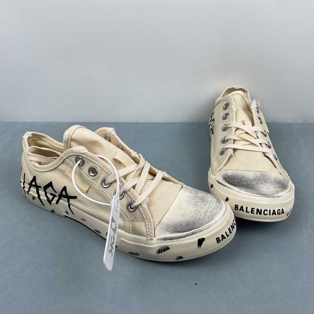 Balenciaga Paris Mid Sneaker Beige 688754 W3RR5 9010 - immagine 10