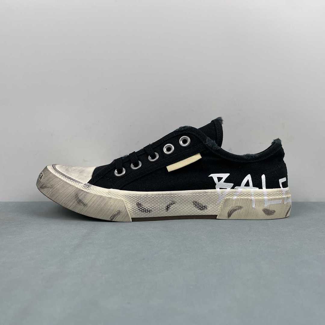 Balenciaga Paris Mid Sneaker Black/White 688757 W3RR5 1099 - immagine 16