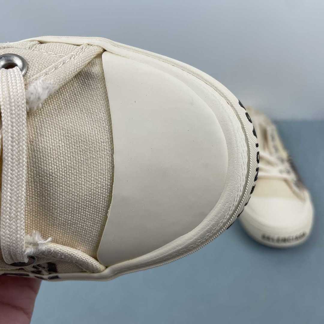Balenciaga Paris Low Sneaker Beige 693952 W3PS1 9016 - immagine 5