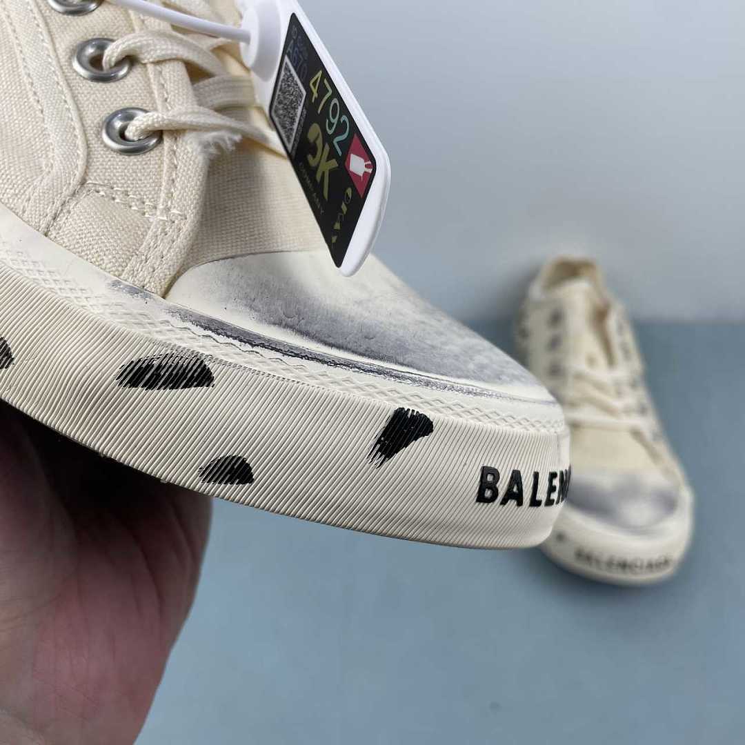 Balenciaga Paris Mid Sneaker Beige 688754 W3RR5 9010 - immagine 9